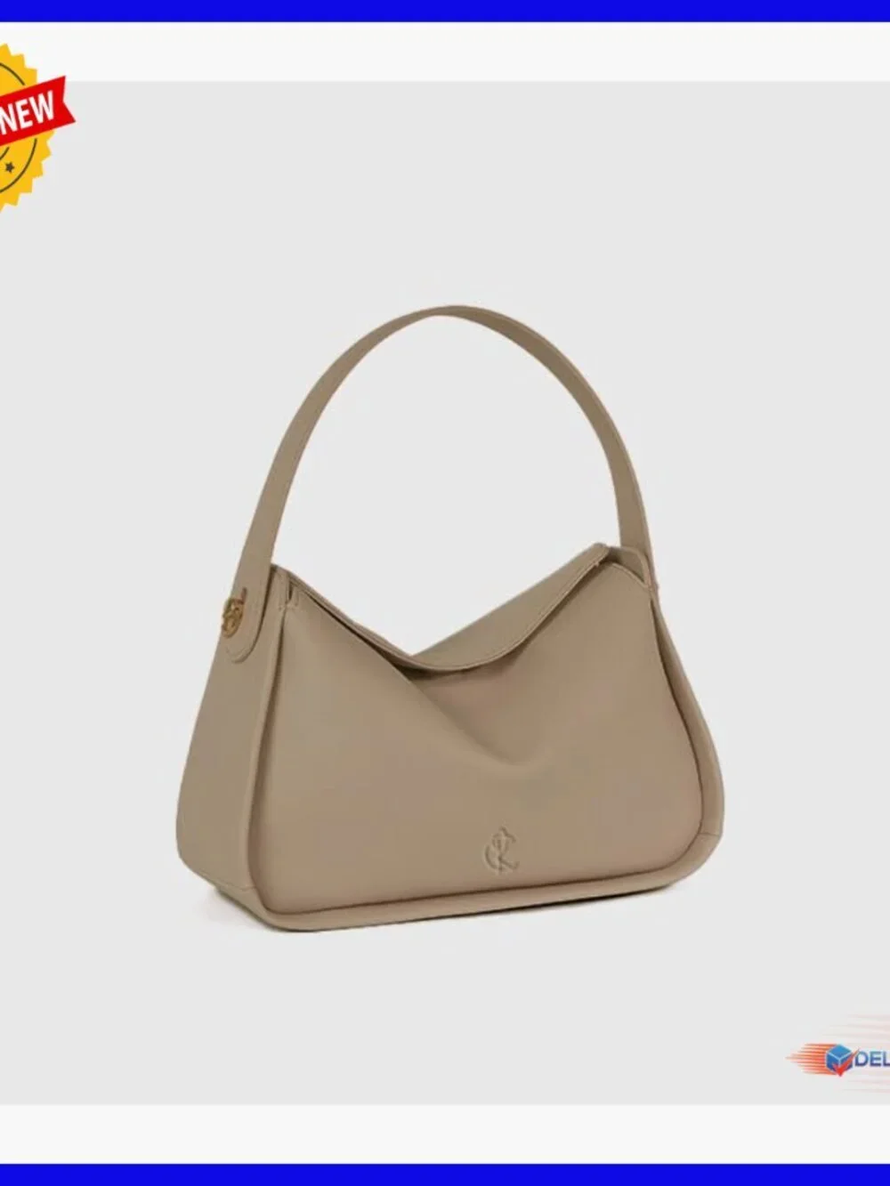 Genuine Leather Hobo Bag with Magnetic Flap, Adjustable Strap, Spacious